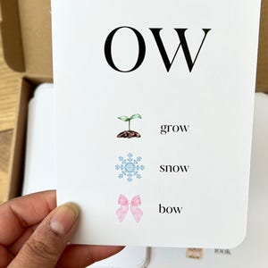 Phonics Bildkarten, Set mit 60 Phonics gedruckten Karteikarten, gedruckte Karteikarten, Frühjahre Ressourcen, UK Phonics Homeschooling Montesori, EYFS