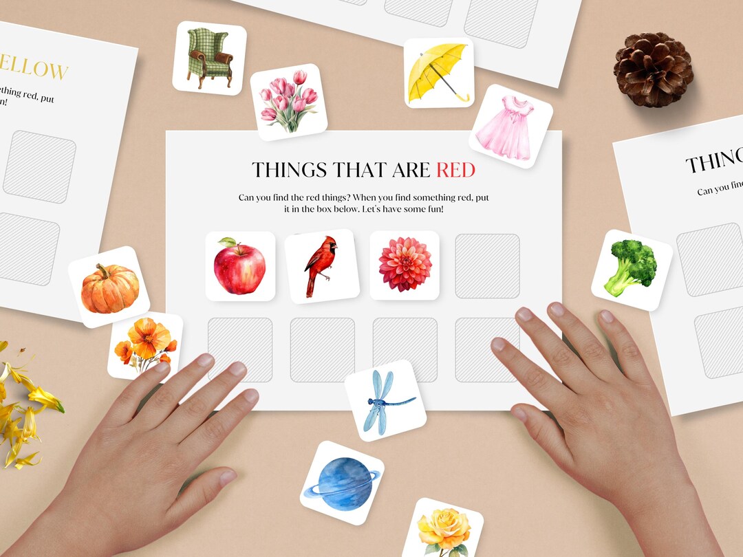 Color Sorting Activity: Toddler Busy Binder Printable (PDF) - Etsy