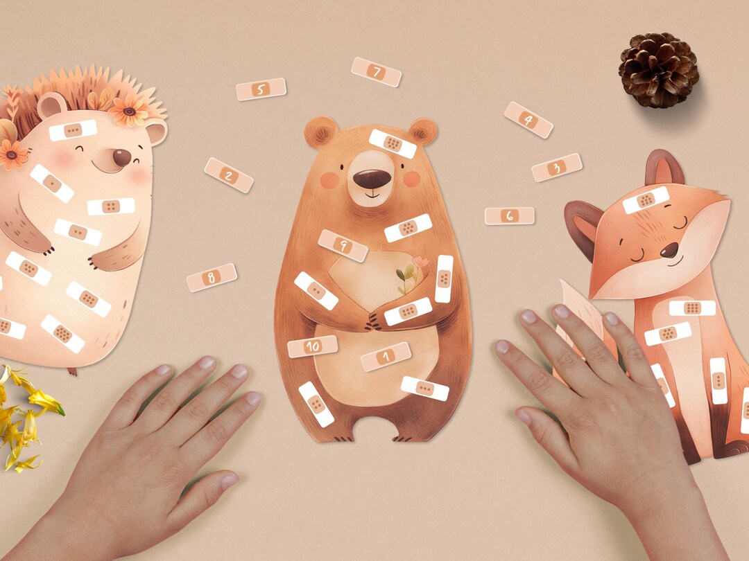 Baby Boo Number Two Boo Boo Bear Number Matching Game: Preschool Math Activity (digital ...
