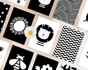 Baby Sensory Flash Cards: High Contrast Newborn Development (Digital Download)