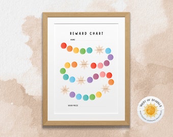 Rainbow Reward Chart: Kids Routine Tracker (Digital Download)
