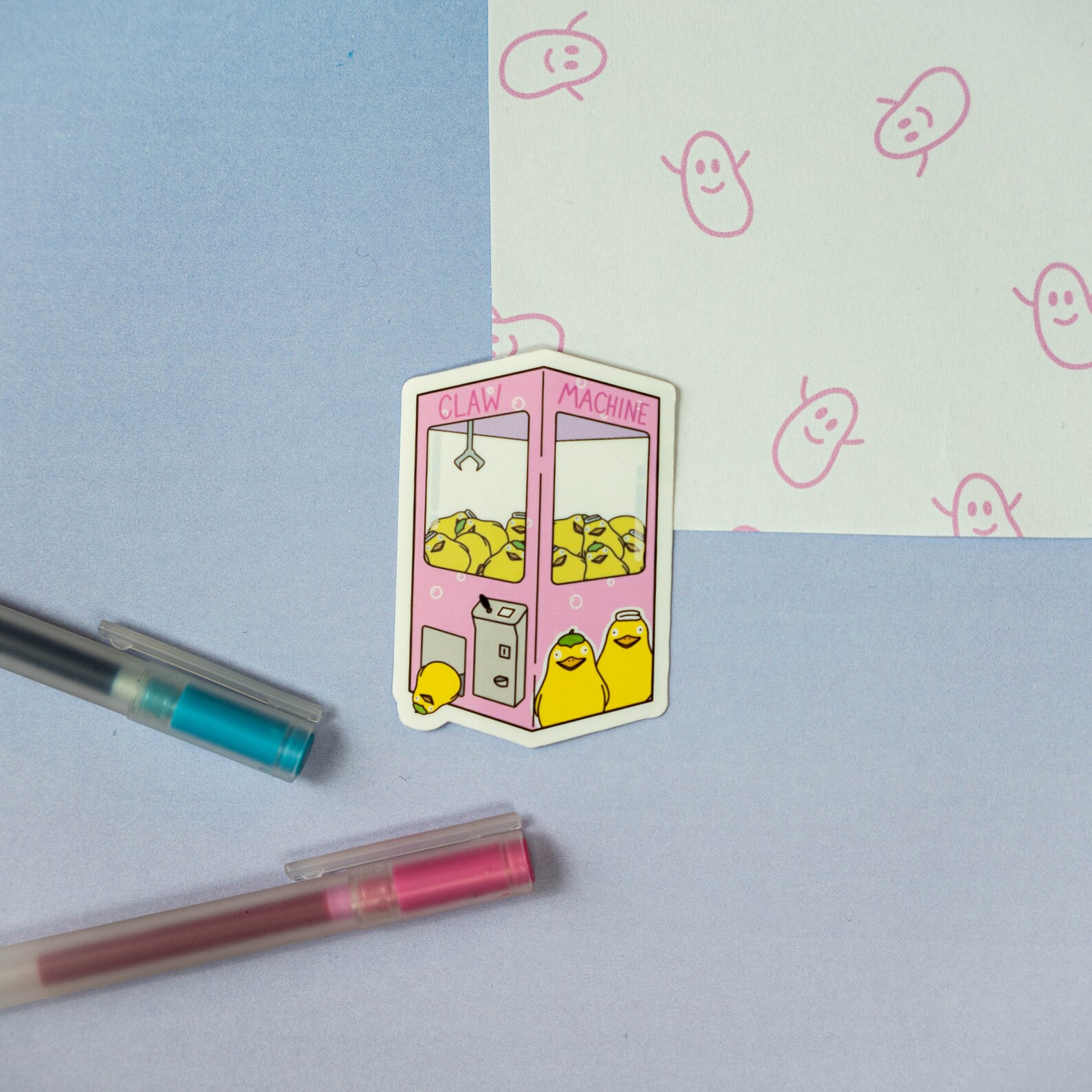 Ducky Claw Machine Sticker | Waterproof Glossy Vinyl Sticker | Studio ...