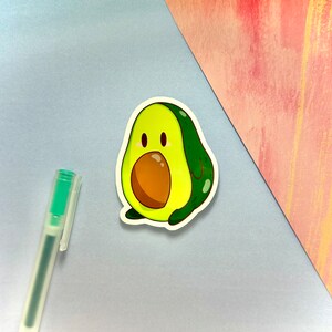 Avocado Sticker | Avocado Friend Sticker | Waterproof Glossy Vinyl Sticker | Cute