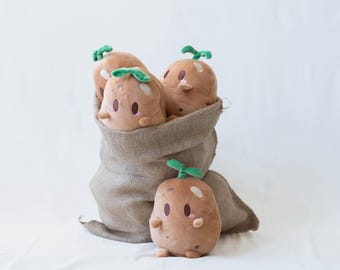 かわいいポテトぬいぐるみ、かわいい食べ物枕、遊び用食べ物おもちゃ