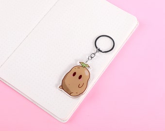 Potato Keychain | Sitting Potato Acrylic Keychain | Cute