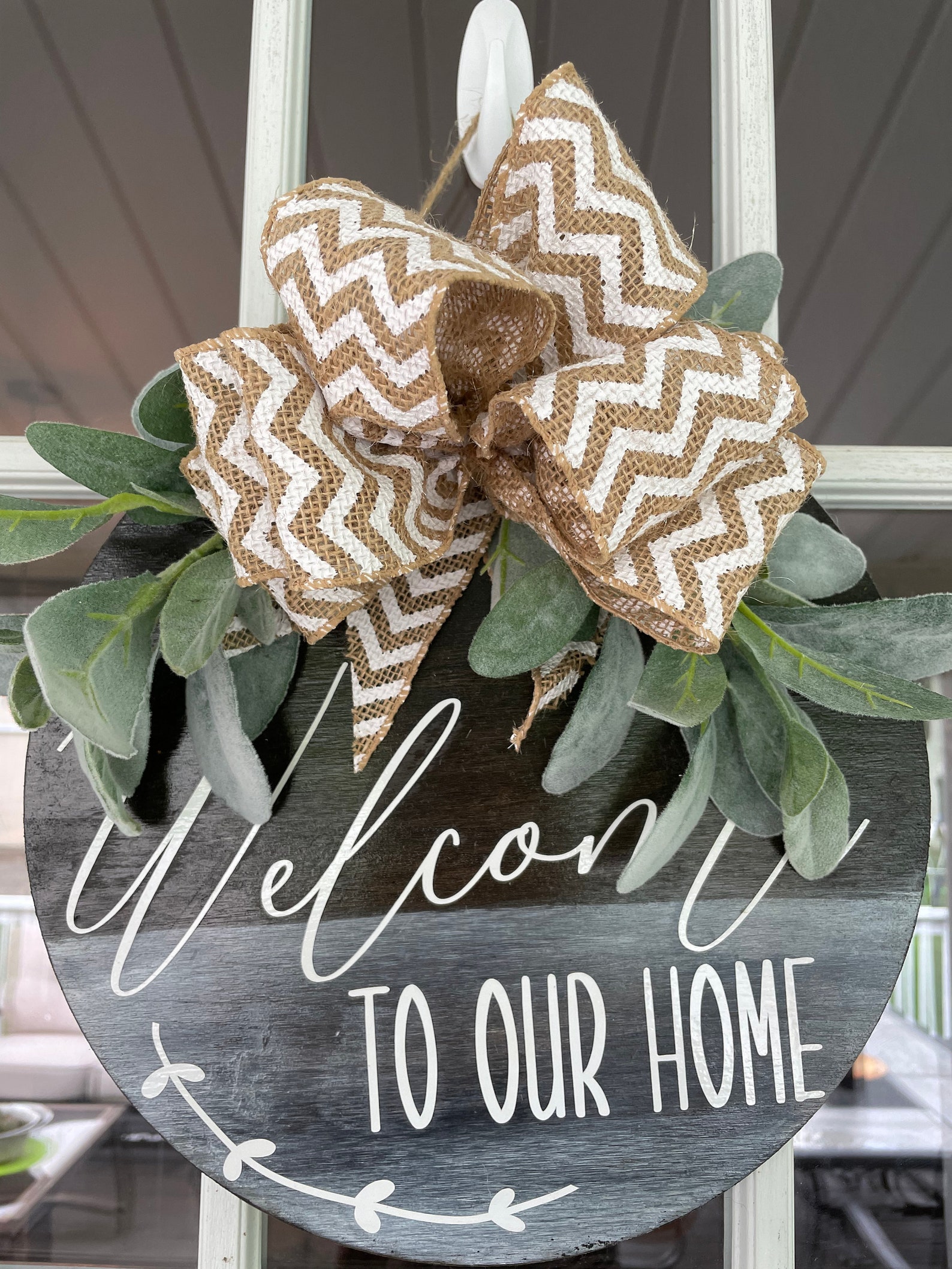 Welcome To Our Home Round sign | Etsy