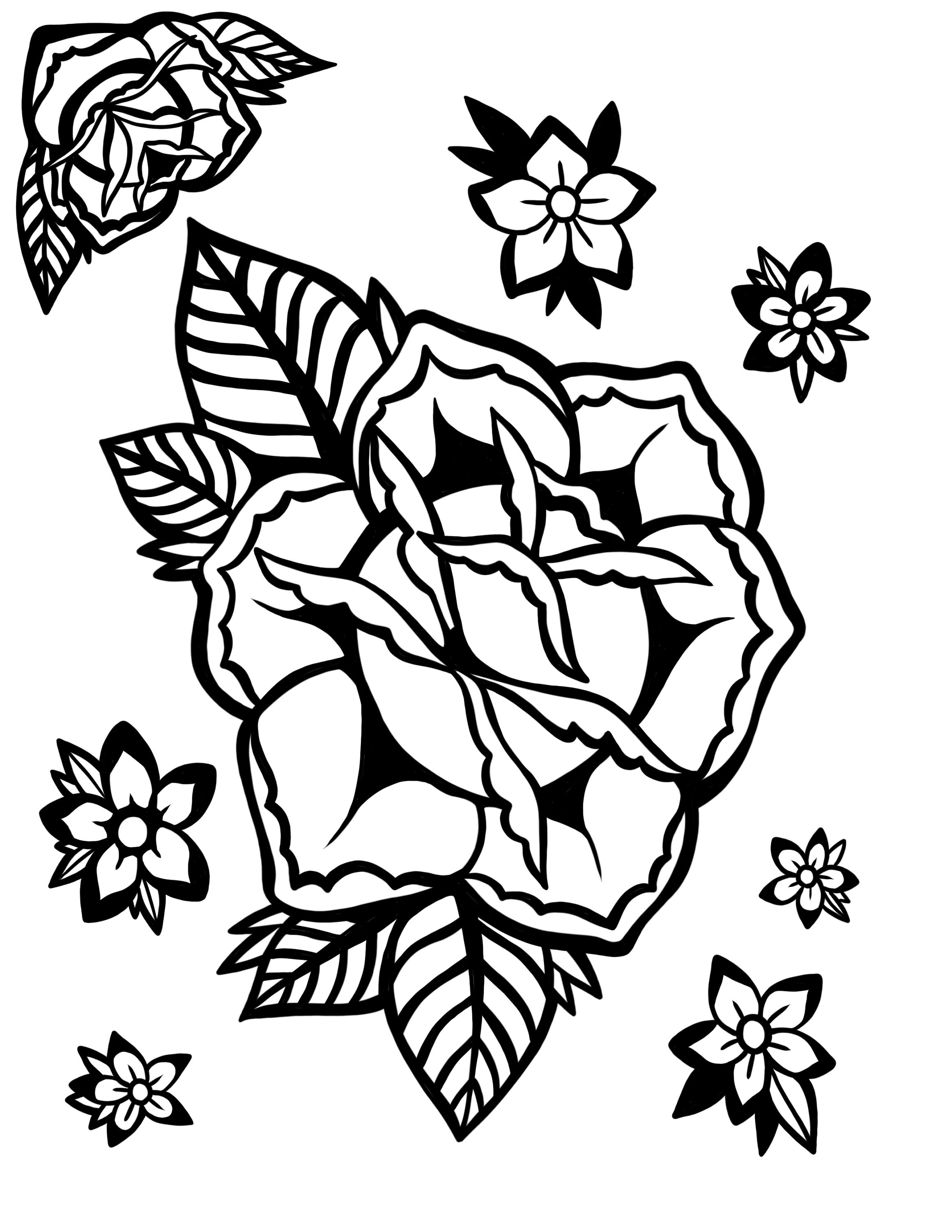 Old School Traditional Style Tattoo Digital Coloring Page - Etsy Old School Traditional Style Tattoo Digital Coloring Page - Etsy