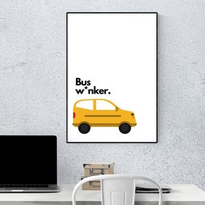 The Inbetweeners Bus Car Print, Downloadable Digital Print