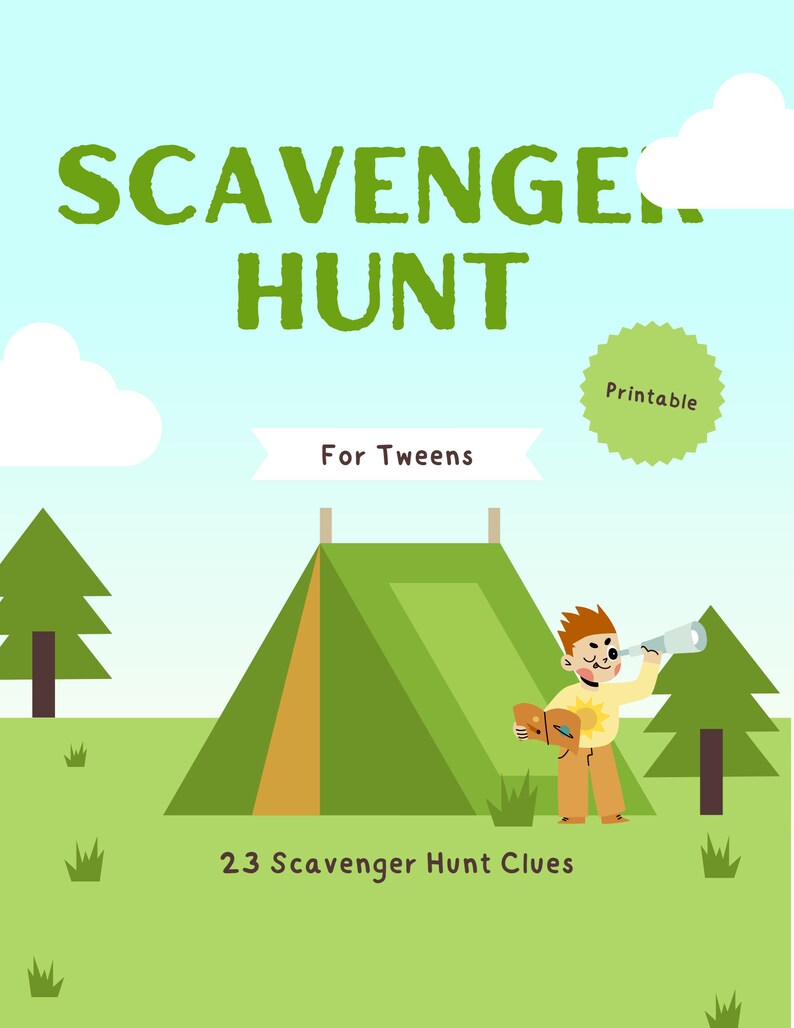 Scavenger Hunt for Tweens Etsy
