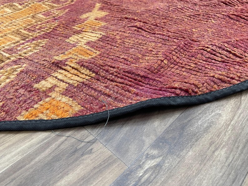 Small Round Rug for Bathroom Purple Circle Bedroom Vintage Boho Round