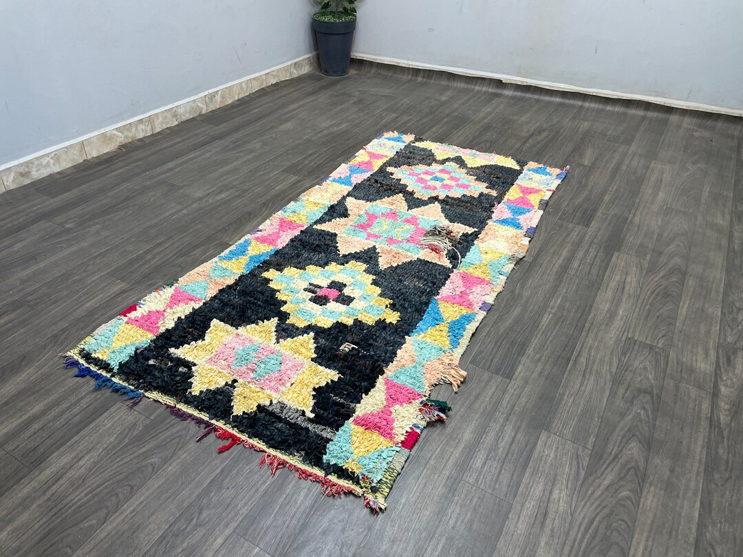Vintage Boucherouite Entry Way Rug Runner (100x200 CM) - Etsy
