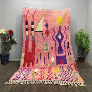 Custom Rug 5x7, Carpet Bazaar, Wool Rug 7x10 Boho, Rose gold kitchen, Custom Warrior Gift
