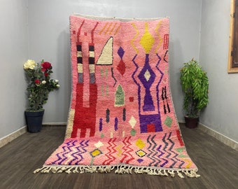 Custom Rug 5x7, Carpet Bazaar, Wool Rug 7x10 Boho, Rose gold kitchen, Custom Warrior Gift
