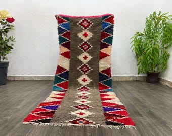 アンティークランナーラグ 2x8 - 贅沢なハンドメイドカーペット、伝統