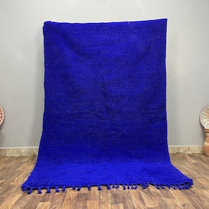 blue rug handmade moroccan