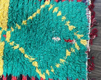 ハンドメイドウールベルベルラグランナー：ボヘミアン風モロッコ風