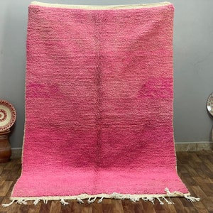 Pink Beni Ourain Carpet, Large Handmade Shag Area Rug, Stylish Bedroom Accent, Perfect Gift for New Homeowners, Custom Rug Size