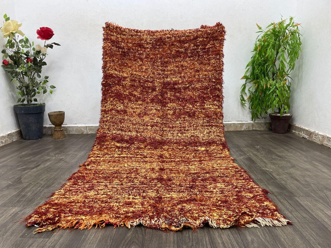 【希少・手織り】モロッコ製 ベルベルラグ／ハンドメイド・未使用 ヴィンテージ ランナーラグ 2.3 x 4.3 フィート ハンドメイド