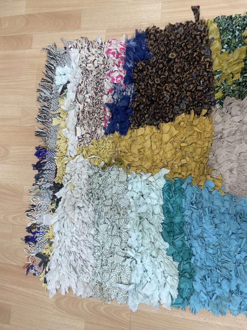 Amazing Abstract Rug, Contemporary Rug Runner, Small Rug for Living