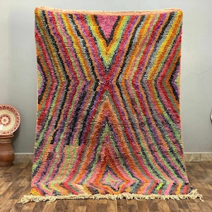 Multicolored Rug For Bedroom Aesthetic Men, 8 By 10 Sage Rug Handmade