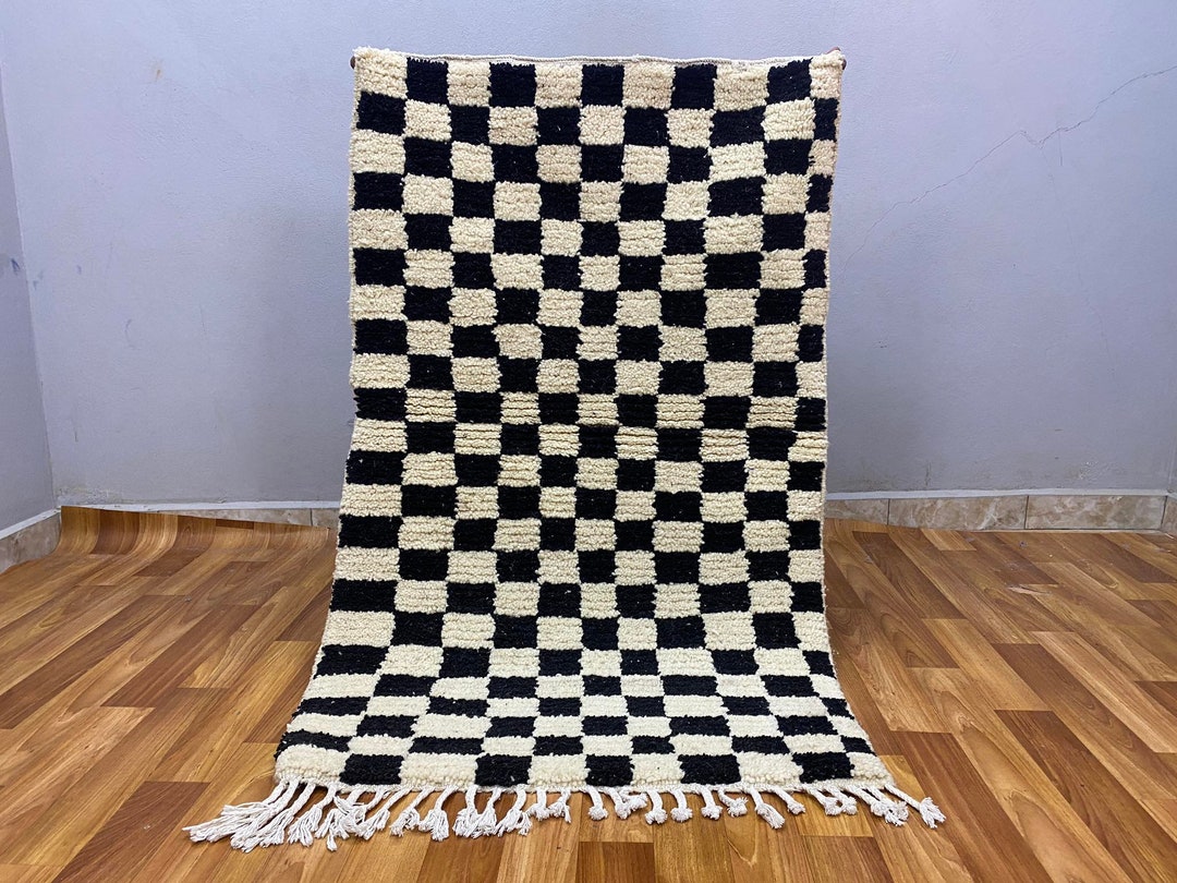 Handmade Moroccan Small Rug Black Prayer Rug for Gift - Etsy