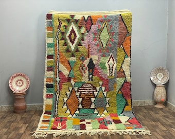Authentic Boho Custom Green Rug, Handmade Wool Rug Modern, Best Tufted Seller, Green Rug 8x10 Bedroom, Nature Art Custom