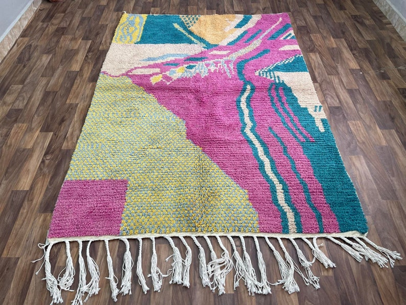 Pink and Green Floor Rugs Aesthetic Green Bedroom Rug Etsy