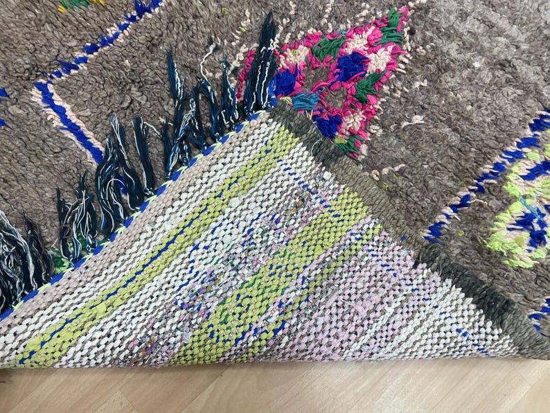 Vintage Oriental Rug Runner, Small Neutral Door Mat Outdoor, Boho Area