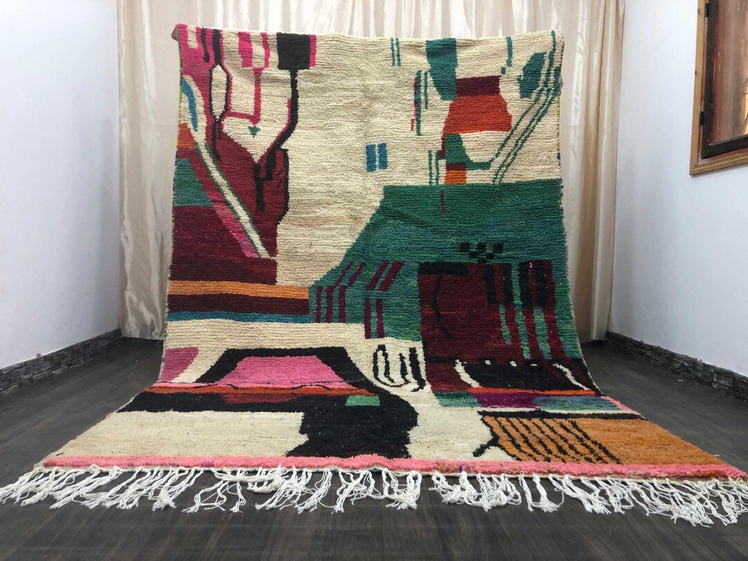 Handmade Wool Berber Rug 7x9 – Colorful Moroccan Style Carpet - Etsy