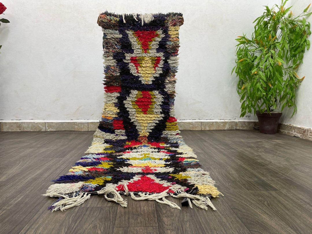 Unique Runner Rugs Rare Rug Runner Outdoor Patio Carpet, Colorful Boho Geometric Floor ...