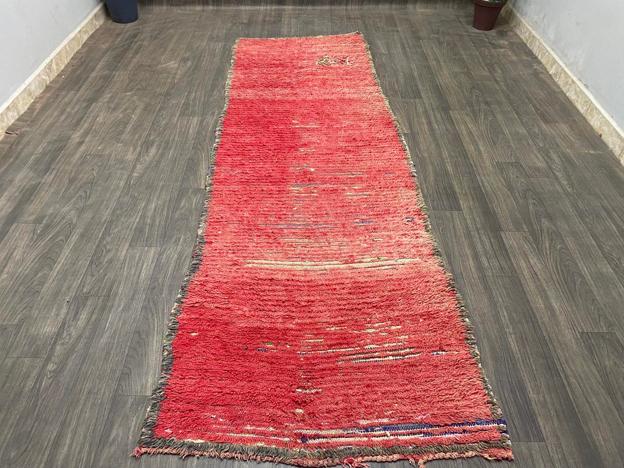 【vintage】229cm×164cm ベルベル人作　モロッコ産　ヴィンテージ vintage】229cm×164cm ベルベル人作 モロッコ産 ヴィンテージ