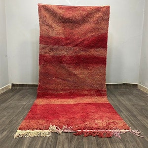 Vintage Kitchen Rug Runner 4x9 - tapis maroccain RED - Home Decor Gift