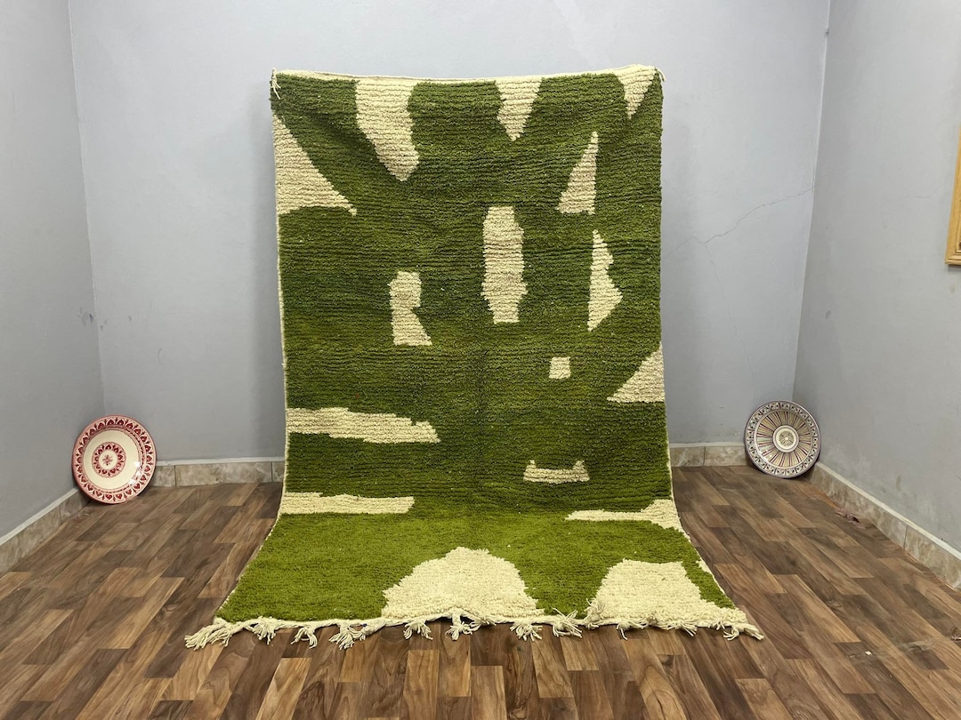 Custom Area Rug, Bohemian Rug Green, Handmade Rug for Bedroom, Outdoor Patio Rug, Berber Rug