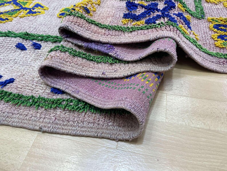 Handmade Outdoor Rug Runner, Cute Doormat Wedding Gift, Vintage Carpet