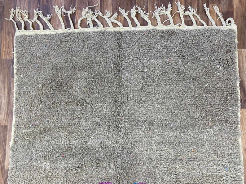 Vibrant Moroccan Rug Ivory, Brown Rug for Living Room, Arabic Home