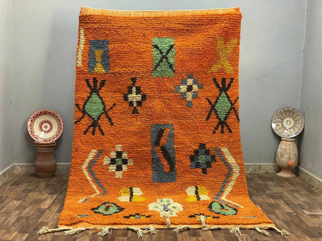 Area Rug for Living Room, Berber Carpet Handmade, Persian