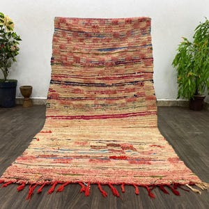 Small Checkered Bath Mat - Beige Rug Runner - Groovy Bathroom Mat - Outdoor Patio Carpet - Antique Looks Style Gift