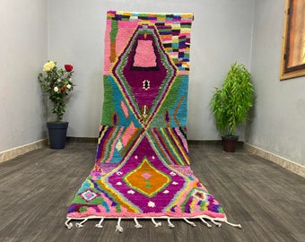 Moroccan Handmade Berber Rug Runner Gift Colorful!