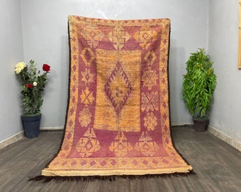 Gorgeous Beni Ourain Rug, Moroccan Rug Purple, Handmade Custom Wool Rug, Berber Rug Colorful, Moroccan Berber Tufted Rug