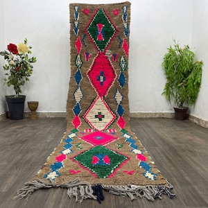 Machine Washable Rose Rug Runner Kitchen Decor Cute - Pink Boho Rug Runner - Vintage Marokko Carpet