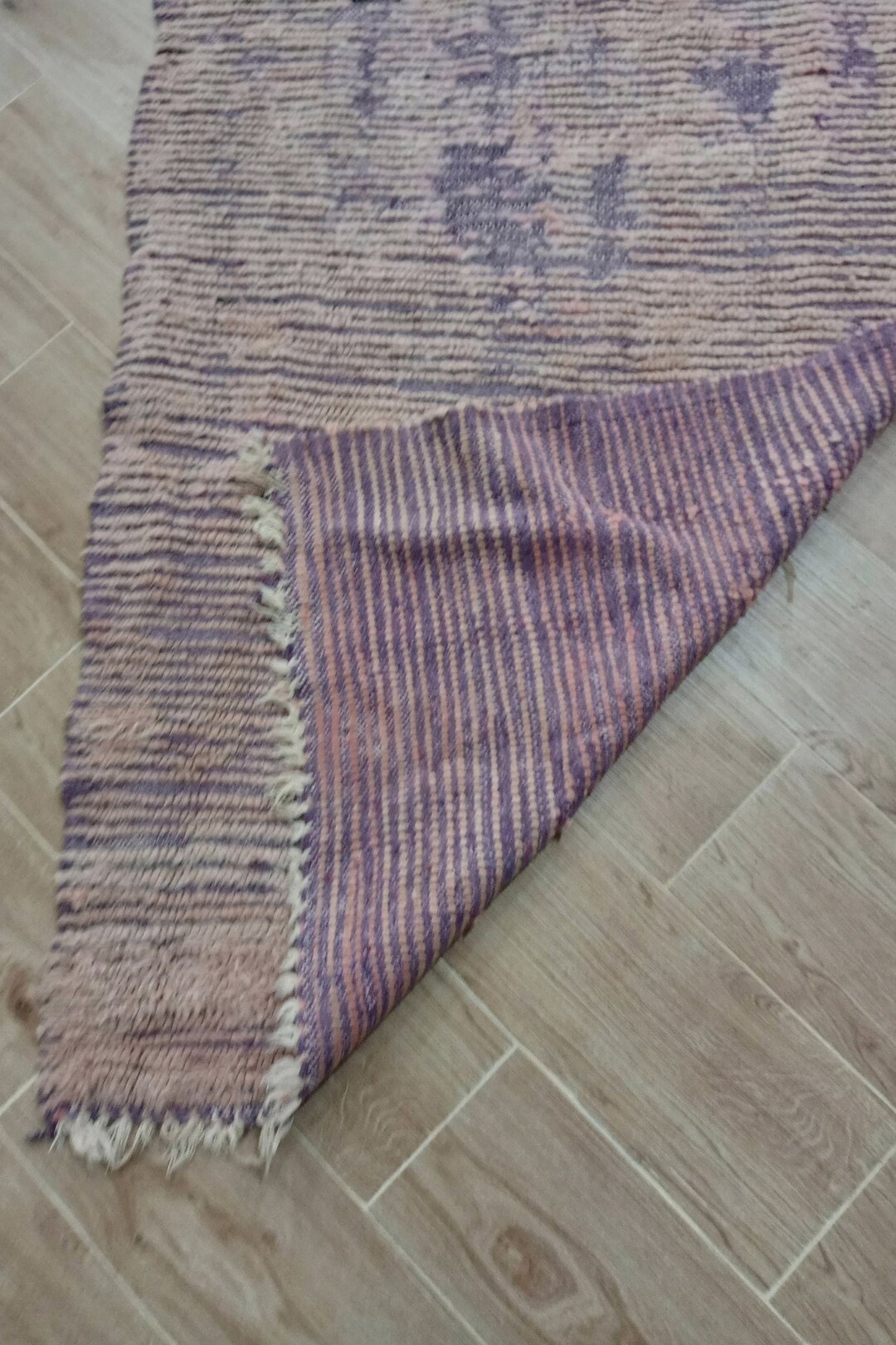 3x11 Purple Runner Rug Berber Rug Vintage Runner Rug Etsy