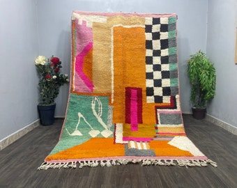 Boujaad Living Room Rug - Home Decor Area Rug 5x7 - Custom Rug Style Mat - Boujaad Rose Carpet