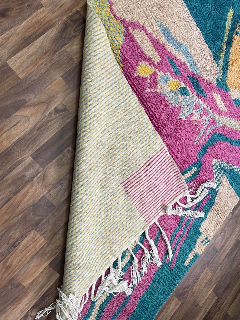 Pink and Green Floor Rugs Aesthetic Green Bedroom Rug Etsy