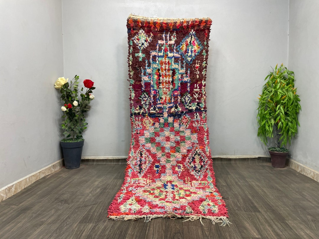 Mid Century Blue Retro 70s Style Rug, Decor Home Boho, Washable Rug ...