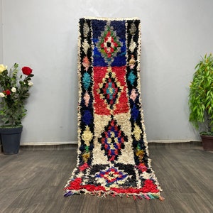 Berber Cotton Rug Runner Washable, Small Entry Rug for Living Room, Unique Gift for Mom, Soft Durable Cotton Floor Runner
