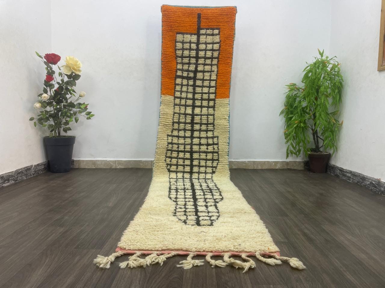 Moroccan Beaded Curtain Doorway Rug Runner - Unique Gift