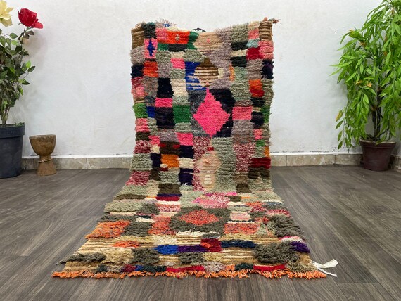 Bathroom Washable Area Rug Vintage, Boho Chic Rug, Eclectic Floor Decor