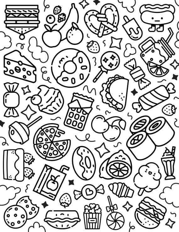 Kawaii to color for kids - Kawaii Kids Coloring Pages