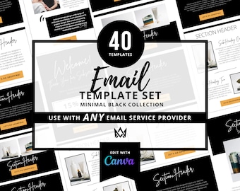 Canva Email Template Bundle - Canva Template for Email Marketing, Mail chimp, FloDesk, Email Design, Newsletters, MailerLite