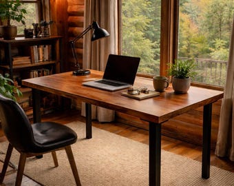 Square Tube Steel Furniture Leg: Modern Rustic Metal Desk/Bench Leg